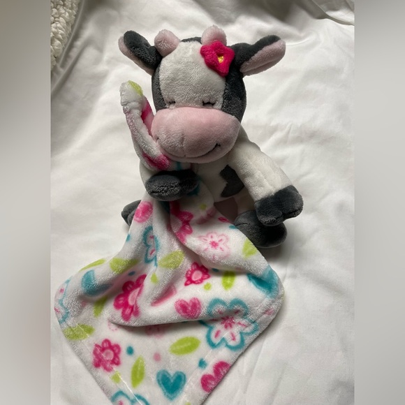 Little Miracles Cow Plush Snuggles Lovey Plush Security Blanket - Picture 4 of 13